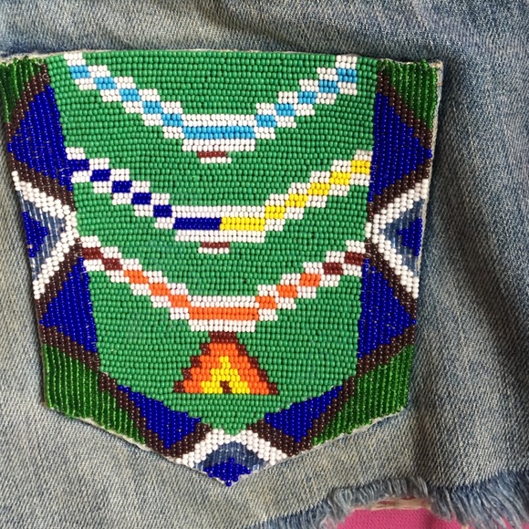 Ralph Lauren beaded pocket The Boyfriend Cutoff - Picture 3 of 3